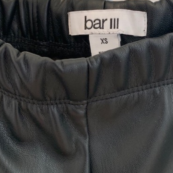 Bar III faux leather black skinny pants. XS. NWT - Picture 8 of 14